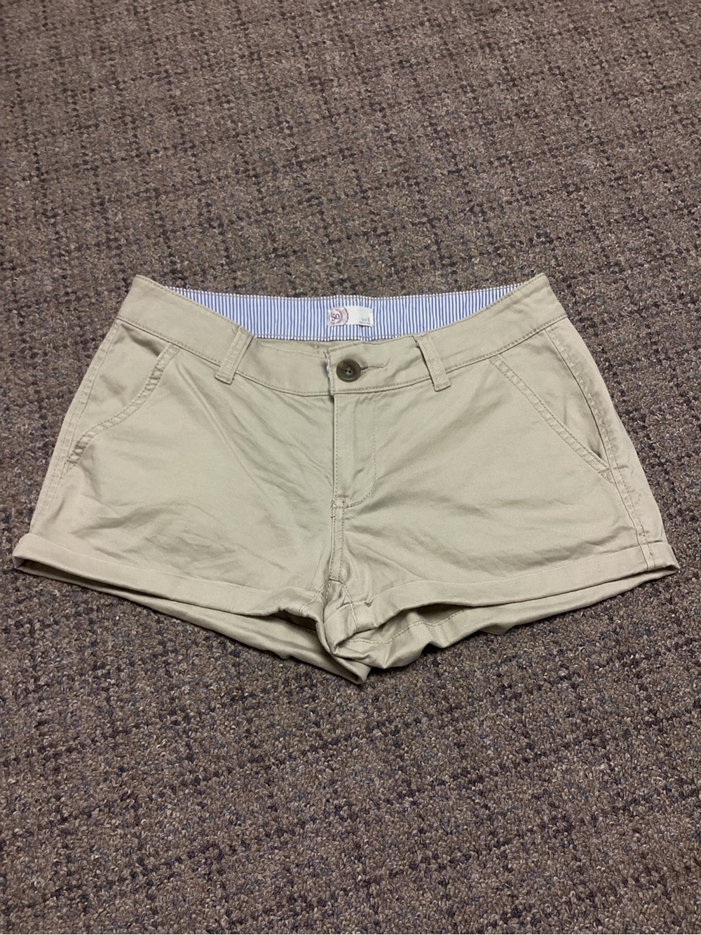 SO Heritage Tan Cotton Casual Twill  Cuff Shorts * Size 5